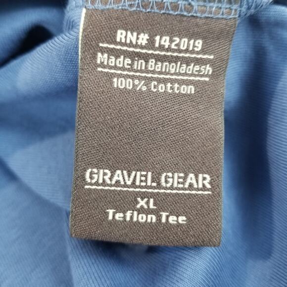 Gravel Gear Shirt Mens XL Blue Short Sleeve NWOT Warrior Stain-Resistant T-Shirt - Picture 5 of 9